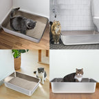 Stainless Steel Litter Box, Large Metal Litter Box for Kitty/Cat | 19.7"x13.7"x6" Easy to Clean, Non Stick Litterbox No Smell for Adult Cats