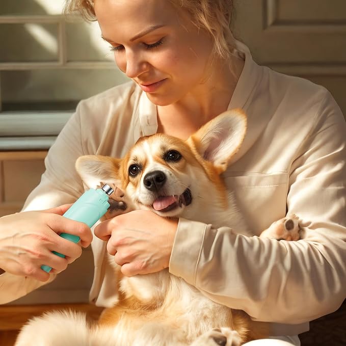 Dog Nail Grinder, Dog Nail Trimmers and Clippers Kit, Super Quiet, Rechargeable, for Small Large Dogs & Cats Toenail & Claw Grooming,3 Speeds