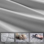 Pecute Dog Car Seat Cover for Back Seat 53.54 * 23.62 in, Car Window Fixing for Maximum Car Protection, Leather Fabric Back Seat Extender for Dogs, Waterproof & Scratch-Resistant, Support to 330 lbs