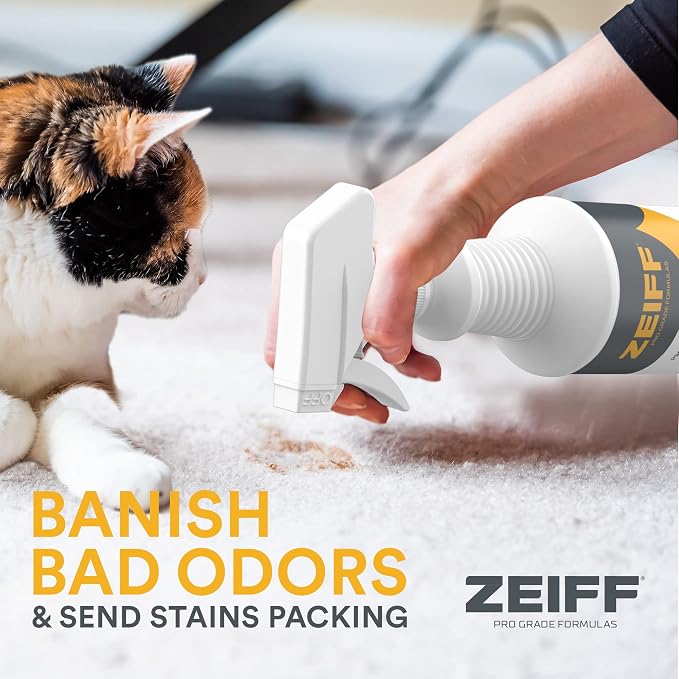 Zeiff Pet Stain and Odor Remover - Pet Odor Eliminator for Home and Professional Use - Carpet Stain Remover - Pet Urine Enzyme Cleaner for Dog and Cat Pee, Feces, and Fluids - 1 Gallon, 2 Pack