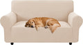 XINEAGE Stretch 2 Seater Slipcover, Non-Slip Pet Couch Cover,Beige Yellow | Washable Furniture Protector, Elastic Bottom, Dogs & Cats Friendly, Scratch-resistant, Fast Setup, High Elasticity