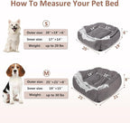 MIXJOY Dog Beds for Medium Large Small Dogs, Rectangle Cave Hooded Blanket Puppy Bed, Luxury Orthopedic Cat Beds for Indoor Cats, Warmth and Machine Washable (25 inches, Grey)