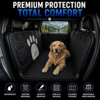 Dog Car Seat Cover for Back Seat – Hammock Style Pet Seat Protector for Cars, SUVs & Trucks | Waterproof Backing, Non-Slip, Scratch-Resistant, Mesh Window, Adjustable Straps, Machine Washable