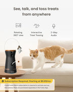 Furbo 360° Cat Camera [Paid Plan Required to Activate] | Stay connected with AI Cat & Home Safety Alerts, Auto-Tracking, Video History & 2-Way Audio. Paid Plan Required (3mo min)