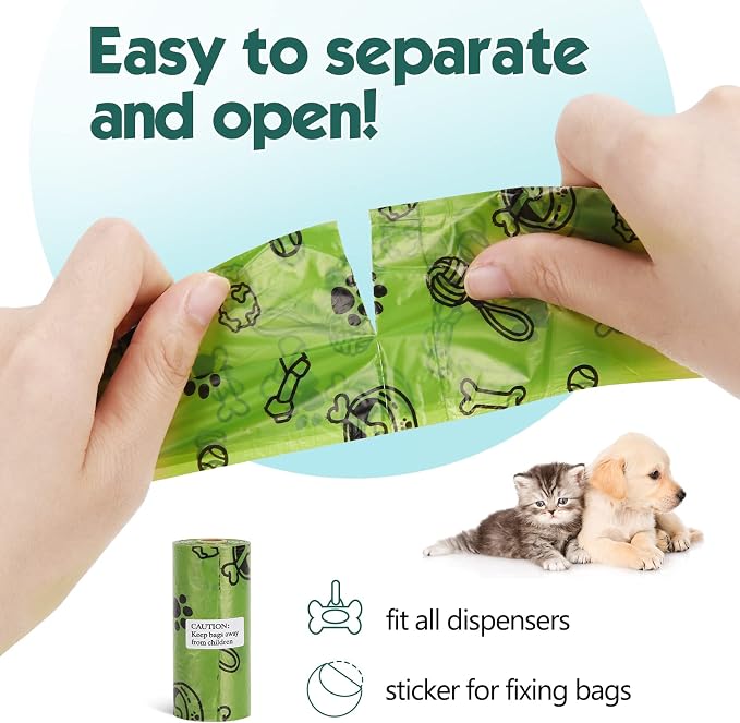 1080 Dog Poop Bags Bulk Value Pack, Strong Leak-Proof Doggie Bags for Poop, Dog Waste Bag Refill Rolls for Dogs(Scented)
