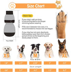 SCENEREAL Anti Slip Dog Sock to Prevent Licking Paws for Hardwood Floors, Boots & Paw Protector Shoes for Hot/Cold Pavement with Grippers, Double Sides Grips for Small Medium Large Senior Dogs