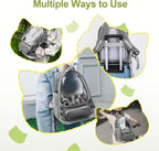 Cawypety Expandable Cat Backpack,Cat Bubble Backpack Carrier for Carrying Cats, Pets and Small Dogs,Airline-Approved,Designed for Travel, Hiking, Walking,Car （Grey
