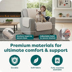 FurHaven Water-Resistant Sofa Cover for Dogs & Cats, Reversible Couch Protector with Secure Straps and Pinsonic Quilted Fabric, Machine Washable Couch Cover, XL Sofa, Gray Mist