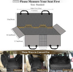 VIVAGLORY Dog Seat Cover for Back Seat, Mesh Visual Window with Extra Strap & Buckles for Safety, Heavy Duty Car Seat Covers with Side Flaps, Universal fit for Most Cars, Black S | Seat Cover for Car Suv & Truck, Back Backseat Split Hair Resistant Prot...