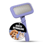 Tauro Pro Line Deshedding Wooden Brush for Dogs & Cats, Medium (M), Purple | Dematting & Detangling, for Mid-Length to Long Coats, Flexible Cushion, Ideal for Doodles & Poodles