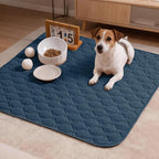 gogobunny 100% Double-Sided Waterproof Dog Bed Cover Pet Blanket Sofa Couch Furniture Protector for Puppy Large Dog Cat, Reversible (30x30 Inch (Pack of 1), Dark Blue/Light Blue)