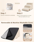 Aodisman Dog Stairs for Small Dogs,3 Step Dog Ramp for Couch,Non-Slip Steps | Pet stairs help small dogs, old cats, and puppies reach couches and chairs easily, durable indoor dog steps,15.4" H,Beige