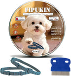 Flea and Tick Collar for Small Dogs, 2‑Pack | 8‑Month Waterproof Protection with Natural Essential Oils | Includes Comb
