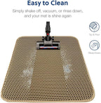 Cat Litter Mat, Kitty Litter Trapping Mat, Honeycomb Double Layer Mats, No Phthalate, Urine Waterproof, Easy Clean, Scatter Control, Catcher Litter Tray Box Rug Carpet