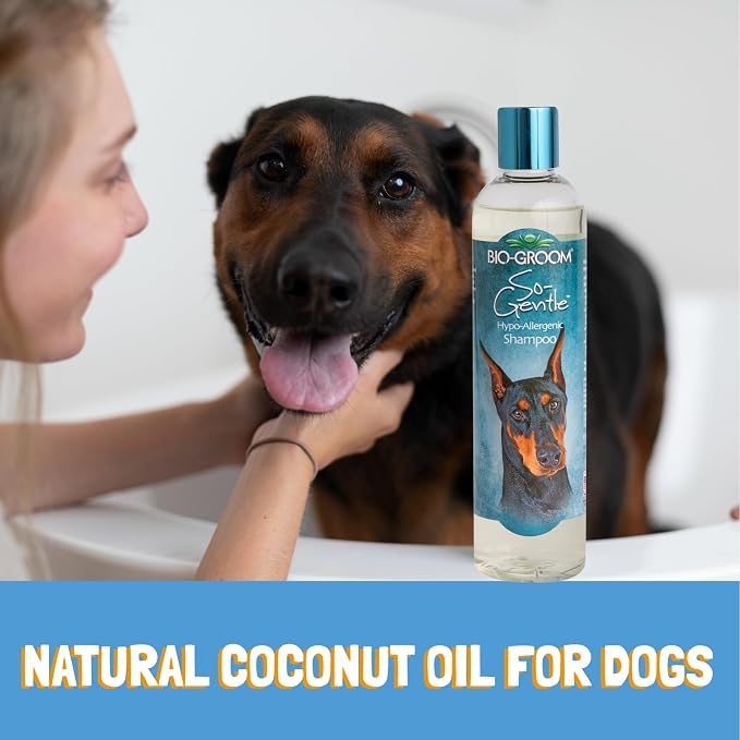 Bio-Groom So-Gentle Hypoallergenic Dog Shampoo - Tearless, Cat & Dog Bathing Supplies, Puppy Shampoo for Gentle Skin, Cruelty-Free, Made in USA, Tear-Free Dog Products - 12 fl oz 1-Pack | Cat & Dog Bathing Supplies, Puppy Shampoo for Gentle Skin, Cruel...
