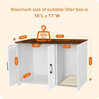 DWANTON Litter Box Enclosure, Wooden Cat Washroom Indoor, 27.6", 107WVV