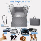 Btefd Back Seat Extender for Dogs, Hard Bottom Dog Hammock for Car & SUV | Dog Car Seat Cover Supports 420lbs, 45% More Space, Waterproof, Mesh Window, Scratch Resistant, Non-Slip, Easy Care