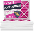 14x20x1 Air Filter (6-Pack) | Made in the USA | Color Changing | Remove Cat and Dog Odor | MERV 8 for Pet Hair Dander and Dust | 13.5"x19.5"x0.75" Exact Size
