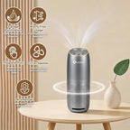 Aucleia Mini Portable Air Purifier for Car Office Travel, Cool Gray | Compact Air Purifier With Aromatherapy Function, Usb Powered Mini Usb Air Purifier Removes Pet Odor, Smoke, Dust And Pollen