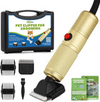 Pet Grooming Clippers 280W for Thick Heavy Coats, 2000-6000rpm Stepless Speed Control & 10ft Power Cord, Low Noise< 50db, Dog Trimmer Kit with Extra Detachable Blade (280W)