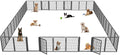 Dog Playpen Outdoor with Low Threshold Gate, 32 inch 40 Panels Dog Play Pen Indoors, Heavy Duty Metal Puppy Playpen Dogs Pen, Rust-Resistant Pet Playpens for Yard RV Camping