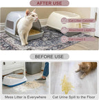 BEAUTYZOO Cat Litter Mat Large 32"x45" - Premium Waterproof Litter Trapping Mat with Non-Slip Backing, Cat Litter Box Mat Scatter Control for Floor, Machine Washable & Urine Proof, Soft for Kitty Paws