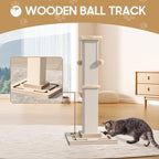 32" Large Cat Scratching Post with Tracking Interactive Toys for Cats | Large Cat Scratching Post, 32 Inch Tall Heavy Duty Scratching Post with Tracking Interactive Toys for Indoor