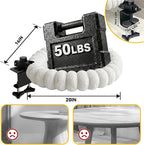 20"x16" Rotatable Foldable Cat Desk Bed - 2 Detachable Washable Mats for Desk Cat Bed, Double Screw Reinforced Support, 50LBS Bearing Capacity | Cat Desk Hammock for Home Office & Gaming Desks (White)