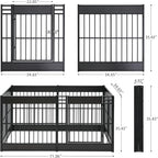 Dog Playpen, 35.4" Height Dog Pen Indoor, Heavy Duty, Safe and Sturdy, Furniture Style Puppy Pen