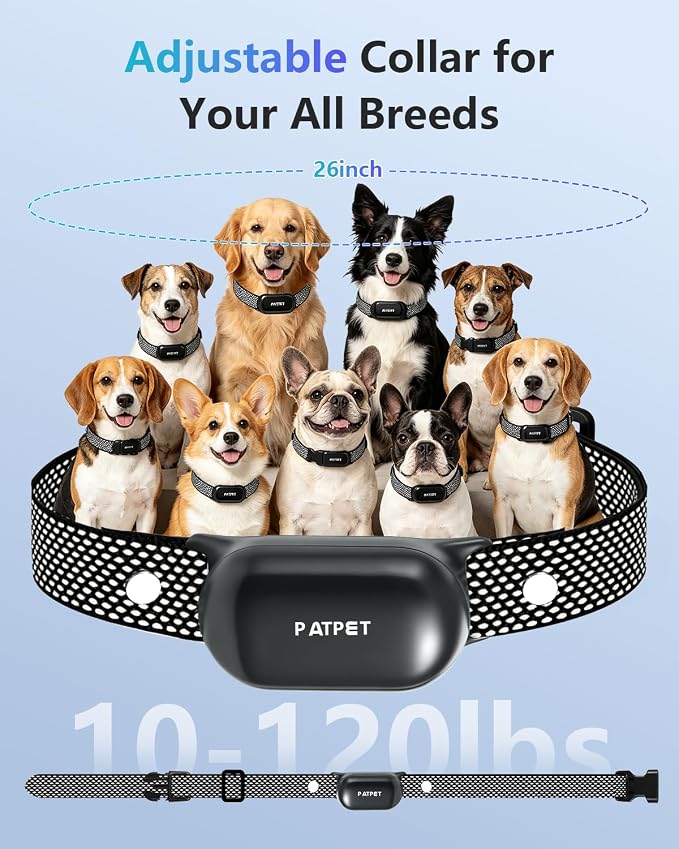 PATPET Shock Collar for Dogs(10-120lbs), 4000ft Rechargeable IPX7 Waterproof Training Collar with Remote for 2 Dogs- Electric Dog Collar for Small Medium Large Dogs 2 Packs | Rechargeable 3 Training Modes (Beep/Vibration/Shock) Dog Training Collar with...