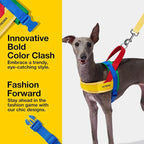 VETRESKA MoMA Dog Harness and Leash Set, Easy Walk Dog Harness (Yellow, L) | for Large Dogs, No Pull Puppy Harness for Walking and Training, Adjustable, Take Control & Anti-Twist Pet Lead Combo