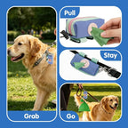 Dog Poop Bag Holder for Leash, Large-Capacity Canvas Pouch, Purple | Holds one bag roll, keys, treats, and small essentials with quick access, secure straps, and water-resistant canvas