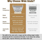 7FW Dog Grooming Wide Blades,Compatible with Andis,Oster A5,Wahl KM10 | Cut Length 1/8”(3.2mm)