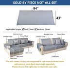 Eismodra Couch Cover,Sectional Couch Covers,Sofa Covers for 3 Cushion Couch,Anti-Slip Sofa Slipcovers for Dogs Cats Kids Loveseat Recliner L Shaped Armrest Backrest,Light Gray 43''x94''(Only 1 Piece)