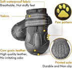 XSY&G Dog Boots,Waterproof Dog Shoes,Dog Booties with Reflective Rugged Anti-Slip Sole and Skid-Proof,Outdoor Dog Shoes for Medium to Large Dogs 4Pcs-Size5