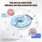 WiFi Automatic Wet Food Cat Feeder with App Control, Auto Refrigerated Wet Foods Feeder for Cats Dogs 4 Meal Timed Fresh Foods Dispenser with 2 Ice Packs for Kitty Puppy Automatic Cat Dog Food Bowl
