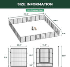 FXW Rollick Dog Playpen, Indoor, Yard & RV Camping, 32" H, 32 Panels | Easy setup, Heavy-duty, DIY layouts, for Small & Medium Dogs, Patented