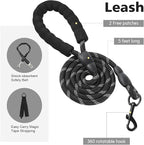 No Pull Tactical Dog Harness for Large Dogs, Service Dog Vest, L, Black | Tactical Dog Vest Harness and Leash Set, Adjustable Military Service Dog Harness with Handle for Medium Large Dogs