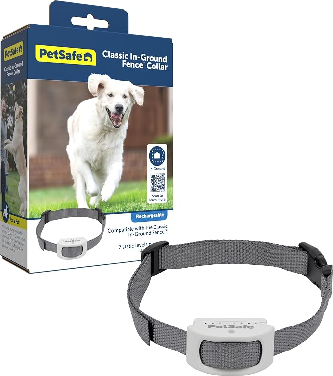 PetSafe Classic In-Ground Fence Collar | Collar Only, Replacement, Extra, Add-A-Dog, Tone, Vibration & Static, Waterproof, Rechargeable, Dogs & Cats 5 lb+