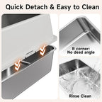 2 Pack XL Stainless Steel Litter Box with High Sides for Large Cat | Extra Large Tall Wall Open Top Deep Metal Pan, Anti-Leak Non-Stick Odor Control, 2 Scoops Included