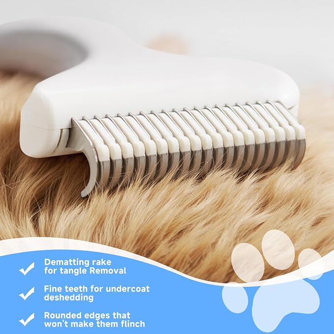Pet Steam Brush for Dogs & Cats, 3-in-1 Shedding Grooming Tool | Self Cleaning Spray Comb with Mist, Dog Brush for Shedding, Cat Brush for Hair Removal, Long Haired Pet, Waterless Shampoo