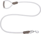 Mile High Life Dog Leash with Genuine Leather Handle, 6 FT/5 FT/4 FT | Leather Grip Rope Leash, Heavy Duty 360° Swivel Metal Clasp, for Small Medium & Large Dogs