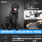 ABBIDOT Shock Collar for Dogs 3300 FT Dog Shock Collar with Remote, 4 Modes Training Collar, IPX7 Waterproof, Light &Safety Lock, Rechargeable E-Collar for Small Medium Large Dogs (15-120 lbs),Black