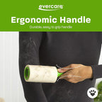 Evercare Giant Extreme Stick Lint Roller Brushes with 60 Easy-Peel Sheets, Pack of 5 Refillable Lint Rollers for Hair and Debris (300 Sheets Total)
