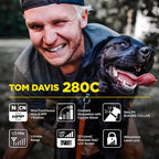 Dogtra E-Collar Tom Davis 280C Boost & Lock, Waterproof, 1/2-Mile Range Dog Training Collar with Remote, Rechargeable, 127 Levels, Vibration, Bungee, No Bad Dogs Trainer for Small, Medium, Large Dogs