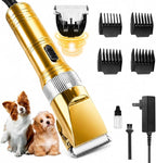 Professional Dog Grooming Clippers for Thick Coat - Dog Hair Trimmer for Grooming- Sheep Shears for Thick Hair – Pet Grooming Clippers for Dogs, Cats, Sheeps, Horse (Gold)