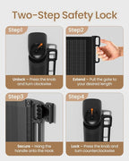 Mesh Dog Gate, 71" Wide 34" Tall Retractable Mesh Baby Gates | Retractable Dog Gate Indoor, One-Hand Use, Baseboard Fit, 6 Reinforced Rods, for Open Kitchen, Living Room & Playroom, Black