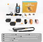 BOOSTALLION 3 - Dog Shock Collar with Remote Control | 3300FT Distance, IPX7 Waterproof, Beep, Vibration (1–100), Safe Shock (1–100), Shock Collar for Dogs for S, M, L (10–120 Lbs）