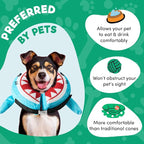 BENCMATE Inflatable Dog Cone Collar Alternative, Soft Dog Cone for Small Medium Large Dogs and Cats, Neck Recovery ECollar Donut Collar After Surgery (Small, Shark)