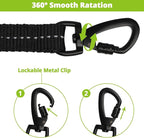 Long Dog Leash 50 FT: Heavy Duty Rope Leashes for Dogs Training with Swivel Lockable Hook Reflective Threads Bungee and Padded Handle - Dog Lead for Large Small Medium Dogs Outside Walking Hiking